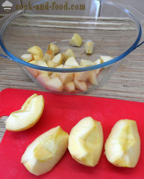 Apple mousse s želatinou - jak se dělá jablečný kompot doma, krok za krokem recept fotografiích