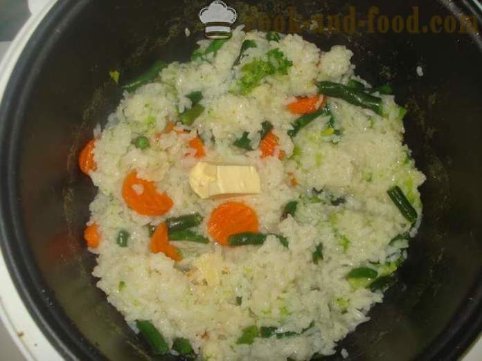 Rýže se zeleninou v multivarka - jak vařit rýži se zeleninou v multivarka, krok za krokem recept fotografiích