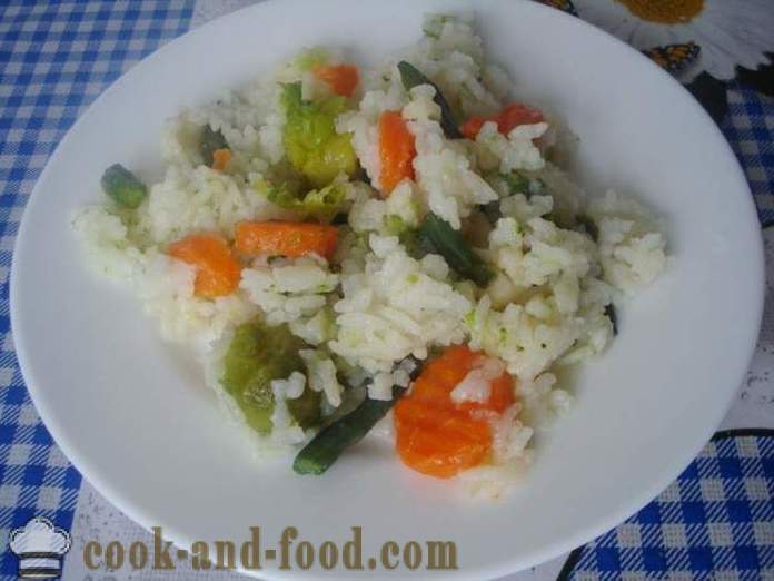Rýže se zeleninou v multivarka - jak vařit rýži se zeleninou v multivarka, krok za krokem recept fotografiích