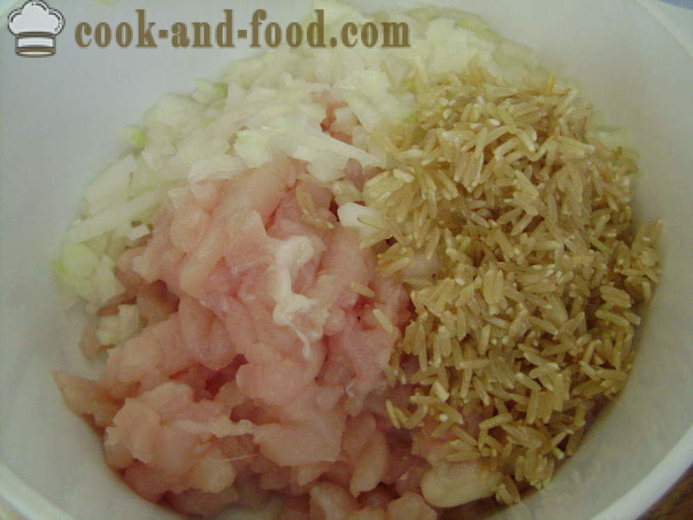 Měkké zelenina s rýží a mletým masem - Jak připravit plněné zeleniny, se krok za krokem recept fotografiích