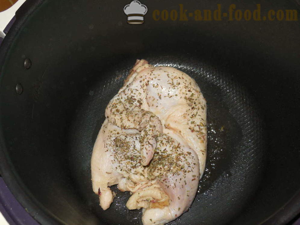 Kuře tabák multivarka - jak vařit kuře v tabákovém multivarka sporák, krok za krokem recept fotografiích