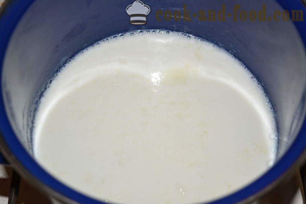 Mléko nudle pro děti - jak vařit nudle mléko v pánvi, krok za krokem recept fotografiích
