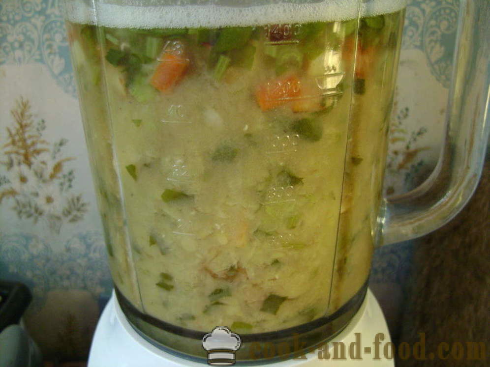 Polévka z čočky - jak vařit polévku čočky, krok za krokem recept fotografiích