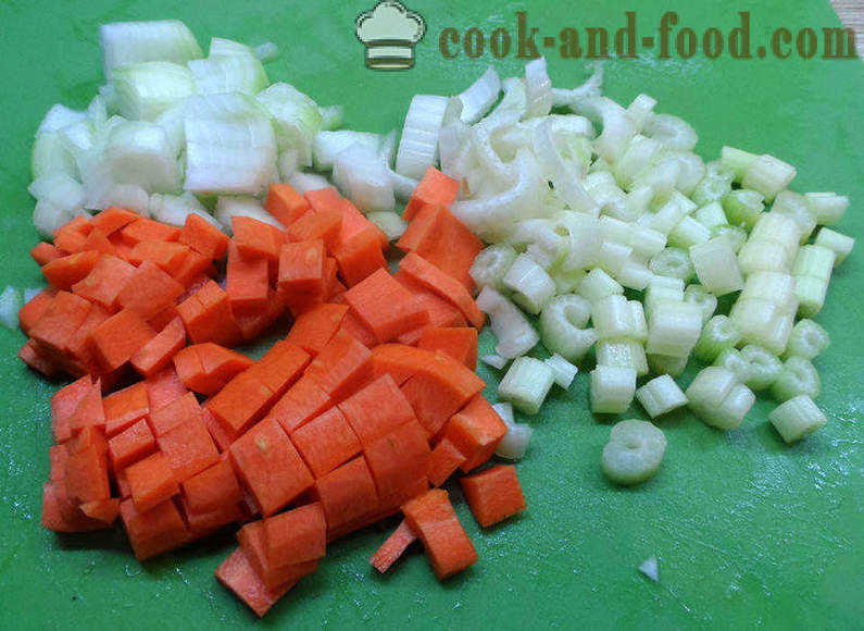 Rajče a celer polévka na hubnutí - Jak připravit celer polévka na hubnutí, krok za krokem recept fotografiích