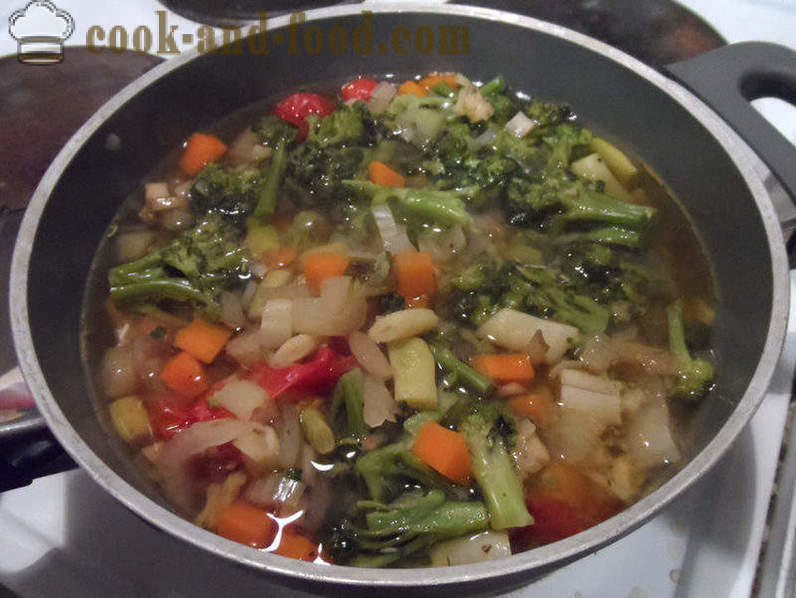 Rajče a celer polévka na hubnutí - Jak připravit celer polévka na hubnutí, krok za krokem recept fotografiích