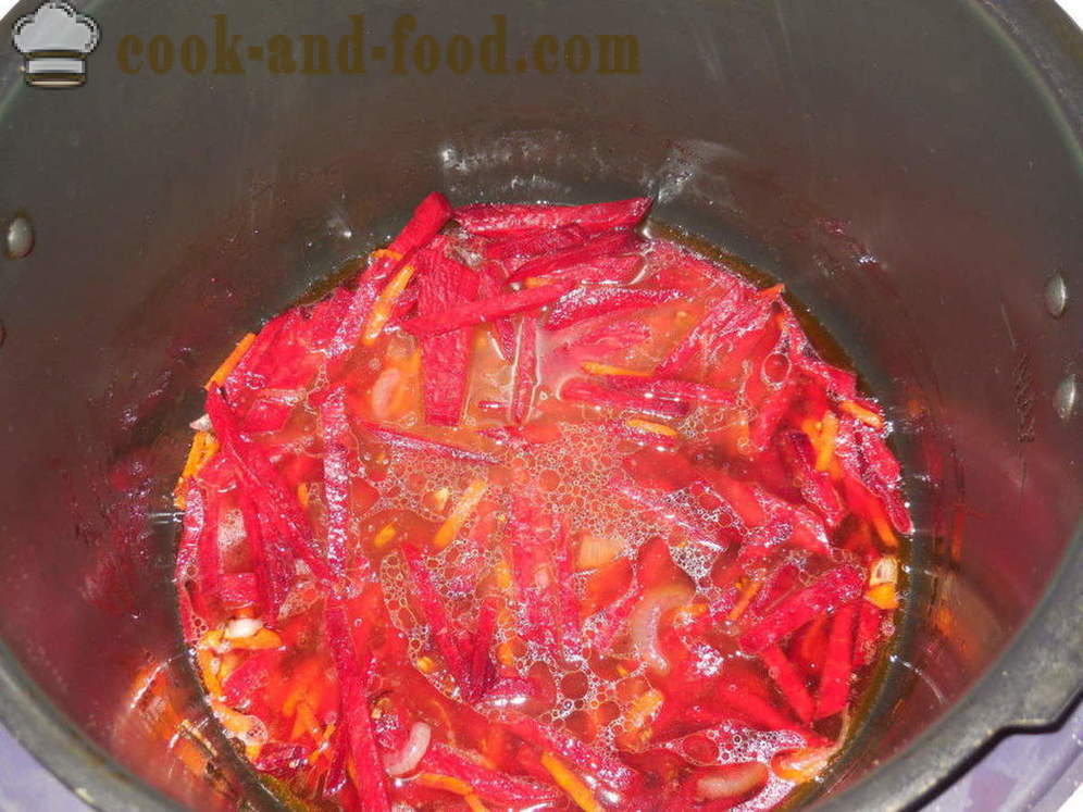 Zeleninová polévka s sardinky v rajčatové omáčce v multivarka - jak vařit zeleninovou polévku s ančovičkami, krok za krokem recept fotografiích