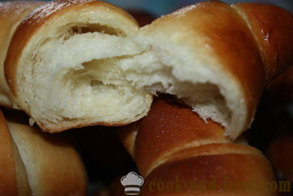 Skutečné francouzské croissanty - jak vařit francouzské croissanty v domácnosti, krok za krokem recept fotografiích