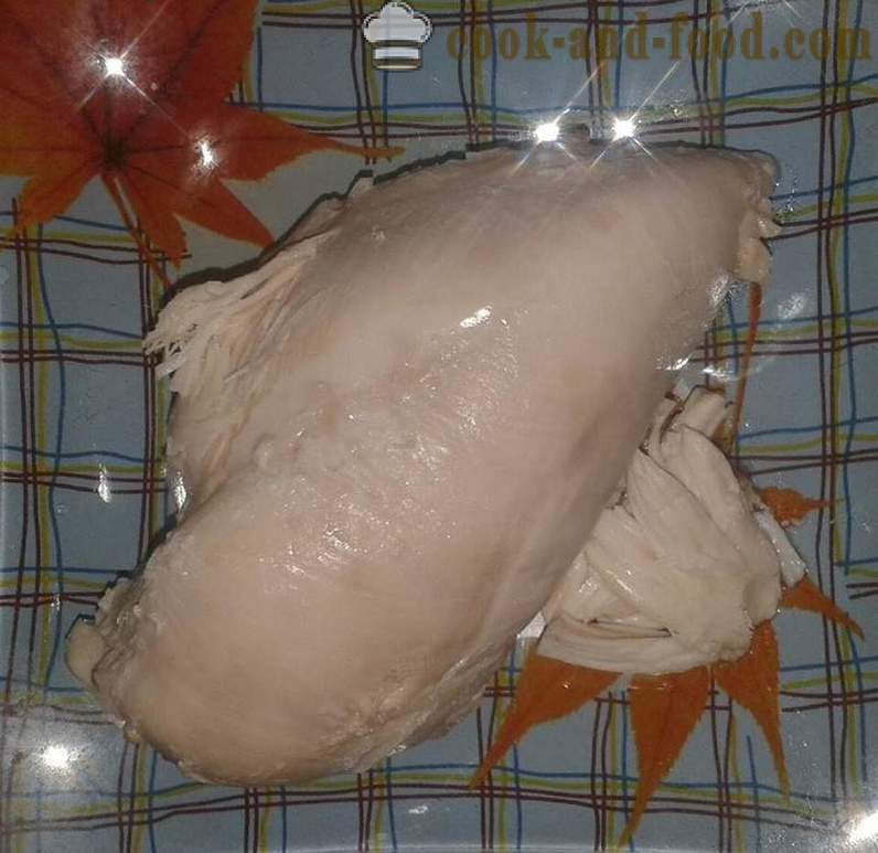 Delicious paštika z kuřecích jater s kuřecím masem - vařit domácí paštika z kuřecích jater a prsu, krok za krokem recept fotografiích