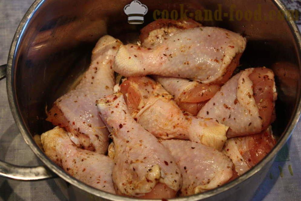 Křupavé kuřecí stehýnka v těstíčku - jako smažení kuřecí stehýnka na pánvi krocích recept fotografiích