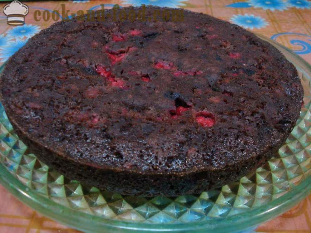 Lean čokoládový dort bez vajíček - jak vařit čokoládový dort v multivarka krok za krokem recept fotografiích