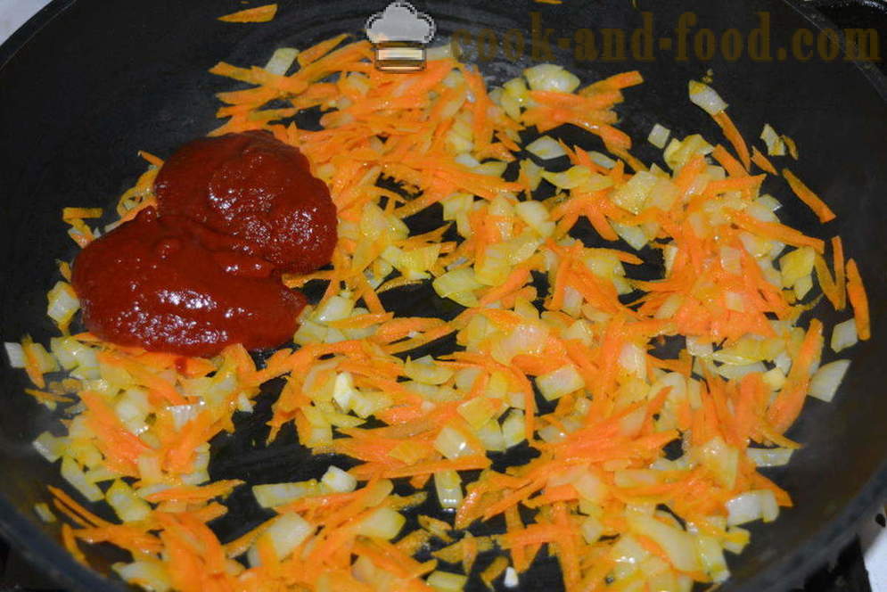 Karbanátky z mletého masa s ječmene v troubě - jak vařit karbanátky s omáčkou, krok za krokem recept fotografiích