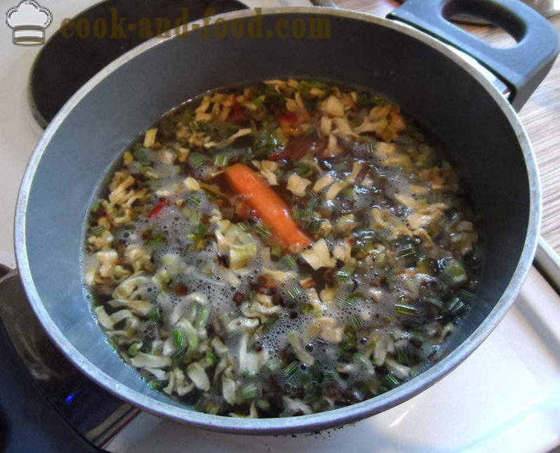 Zeleninová polévka - jak vařit polévku zeleniny, krok za krokem recept fotografiích