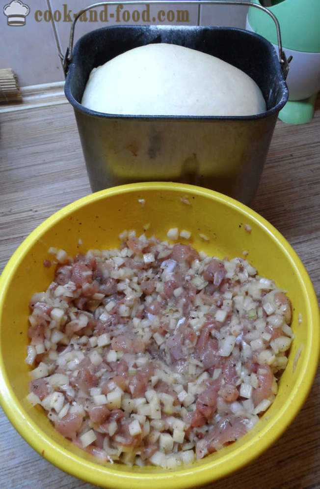Echpochmak tatarák s masem a brambory - jak vařit echpochmak krok za krokem recept fotografiích
