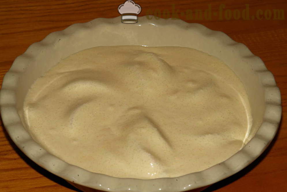 Piškotový dort s jablky v troubě - jak vařit piškotový dort s jablky, krok za krokem recept fotografiích