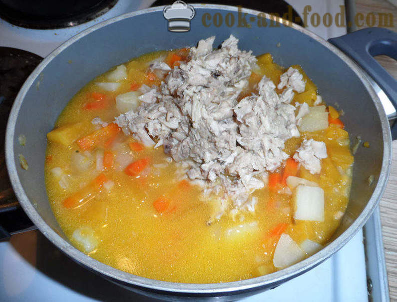 Dýně a čočková polévka - jak vařit polévku hnědé čočky krok za krokem recept fotografiích