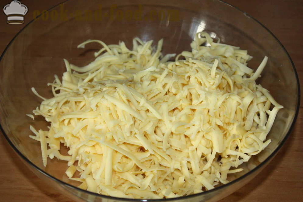 Studený předkrm sýra - jak vařit svačina sýr roztaví v peci, se krok za krokem recept fotografiích