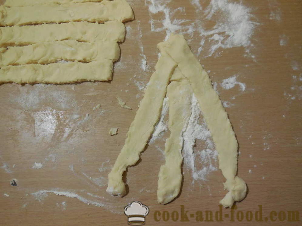 Jednoduché Tvarohové cukroví - jak dělat tvaroh sušenky, krok za krokem recept fotografiích