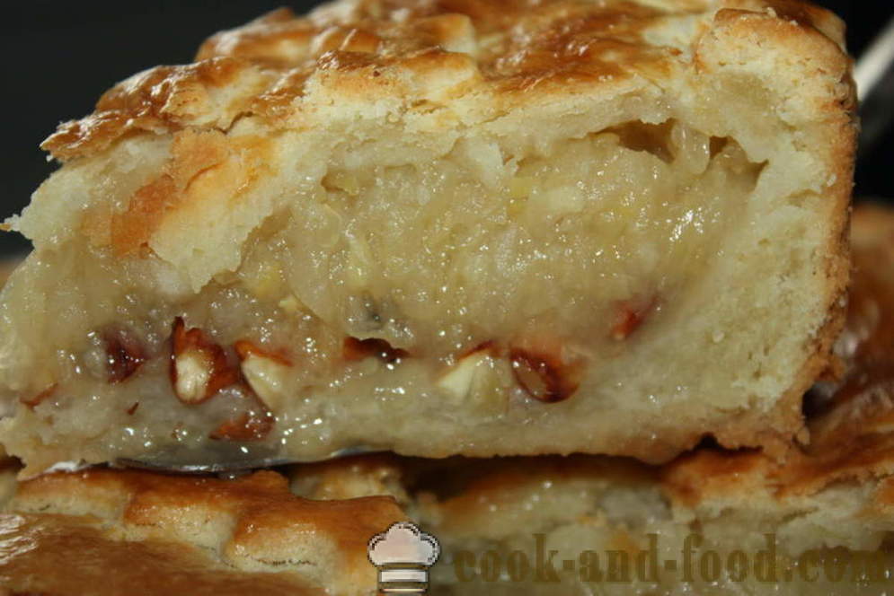 Uzavřený jablečný koláč těsta - jak udělat koláče těsta, krok za krokem recept fotografiích