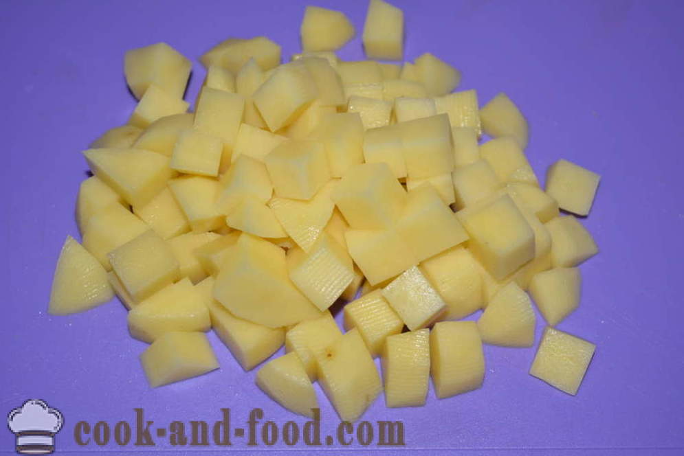 Sýr polévka s rozpuštěným sýrem, těstoviny a klobása - jak vařit sýr polévka s taveného sýra, krok za krokem recept fotografiích