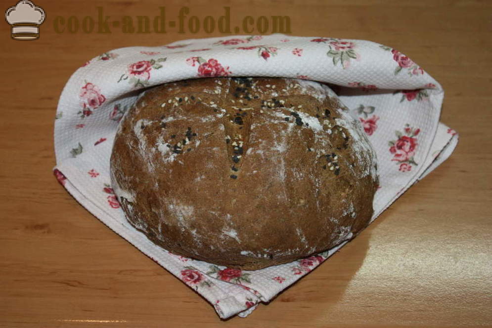 Recept na žitného chleba v troubě - jak se peče žitný chléb doma krok za krokem recept fotografiích