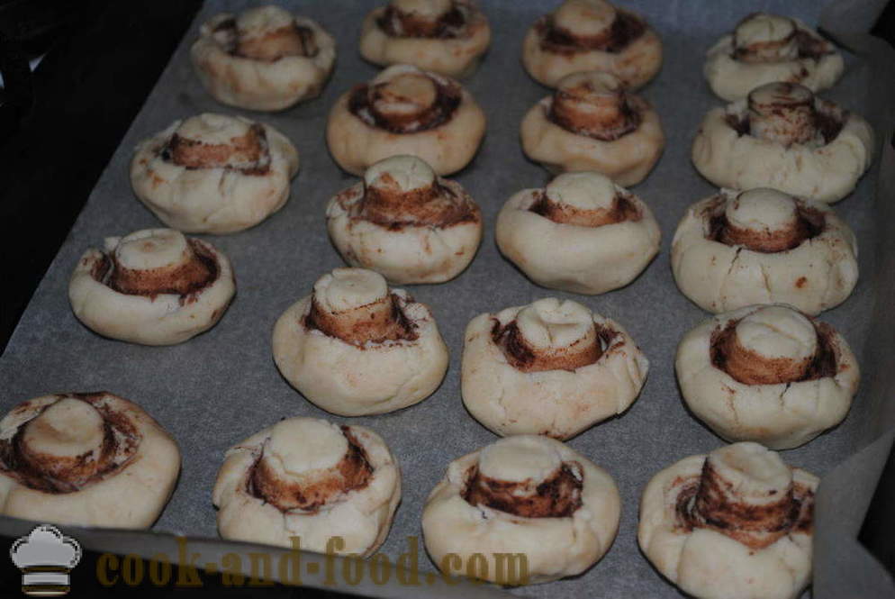 Vynikající domácí sušenky s houbami škrobu - jak vařit sušenky žampiony krok za krokem recept fotografiích