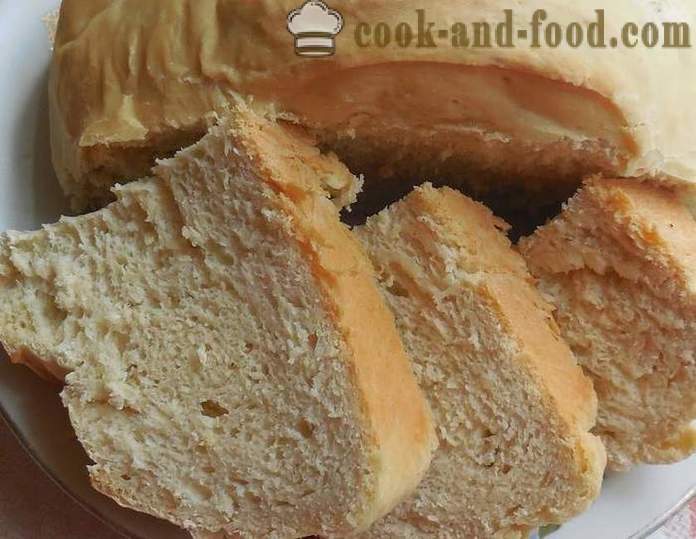 Jak péct chleba, hořčici doma - vynikající domácí upečený chléb v troubě - krok za krokem recept fotografiích