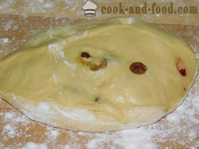 Italská panettone - jednoduché a chutné mazanec v pekárně - krok za krokem recept fotografiích
