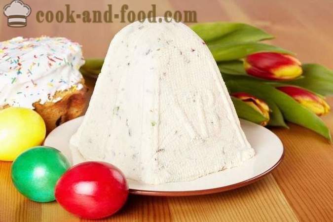 Easter royal tvaroh (vařit) - jednoduchý domácí recept na velikonoční sýr s rozinkami, kandované ovoce, ořechy