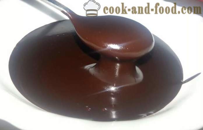 Nejlepší čokoláda glazury se zakysanou smetanou - recept, jak se dělá glazuru kakaa, zakysanou smetanou a máslem, s videem