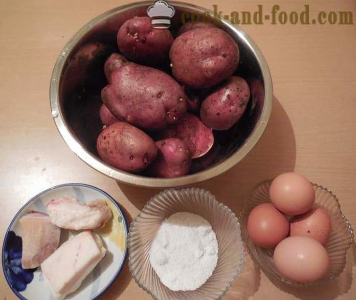 Smažené brambory na pánvi s anglickou slaninou a vejci - jak uvařit chutné smažené brambory a správně, krok za krokem recept s fotografiemi.