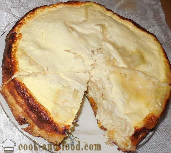 Koláč z pita chleba s tvarohem - jednoduché a chutné koláč pita v multivarka receptu s fotografiemi.