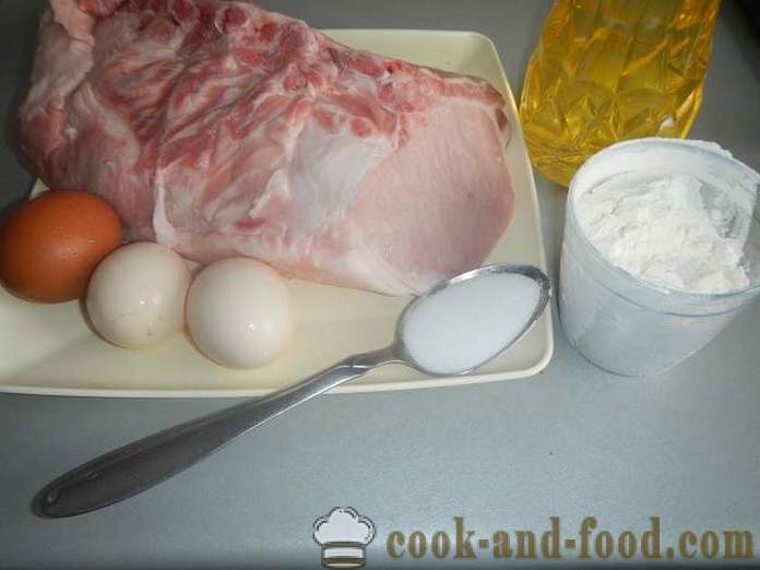 Šťavnatá vepřová žebírka s česnekovou omáčkou - jak vařit šťavnaté vepřové kotlety, krok za krokem recept s fotografiemi.