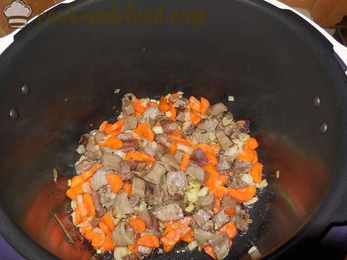 Zeleninový guláš v multivarka, s masem a brambory - Jak vařit hovězí guláš v multivarka krok za krokem recept s fotografiemi.