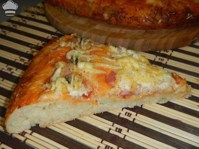 Domácí pizza v troubě - krok za krokem recept s fotografií vynikající pizzu těsta