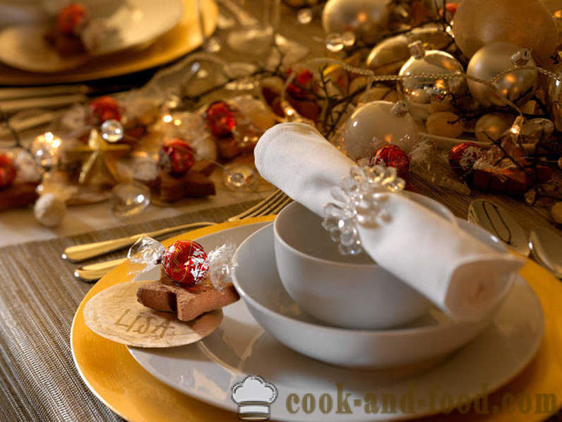 Novoroční výzdoba stolu, jak se zdobí vánoční stůl pro 2015 Ovce (s fotografiemi).