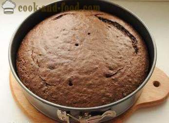 Čokoládový piškotový dort s kefíru, jednoduchý recept - Jak si vyrobit dort s kefíru bez vejci (recept photos)