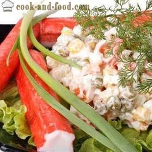 Krabí salát - recept na klasický a jednoduchý, s fotkami. Jak vařit lahodný krabí salát s kukuřice, rýže a okurky