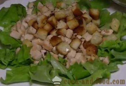 Caesar salát s krutony - klasický recept s fotografiemi a videem. Jak se připravit Caesar salát a zálivka