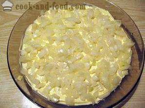 Mimosa salát - tahová klasický recept se sýrem, máslem, konzerv a brambory (foto, video)