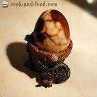 Vejce v čínských nebo „strašidelnými“ občerstvení na Halloween recept „zkažených vajec mramoru“