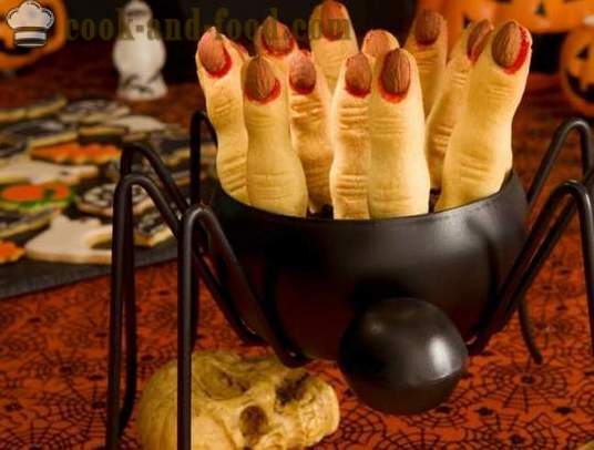 Zákusky a dorty pro Halloween - Čarodějnice Prsty sušenky a další sladké dobroty s vlastníma rukama, jednoduché pečení recepty