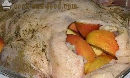 Kachna s jablky, pečený v troubě, recept s fotografií (krok za krokem)